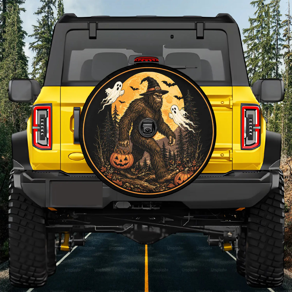 Bigfoot Halloween Tire Cover