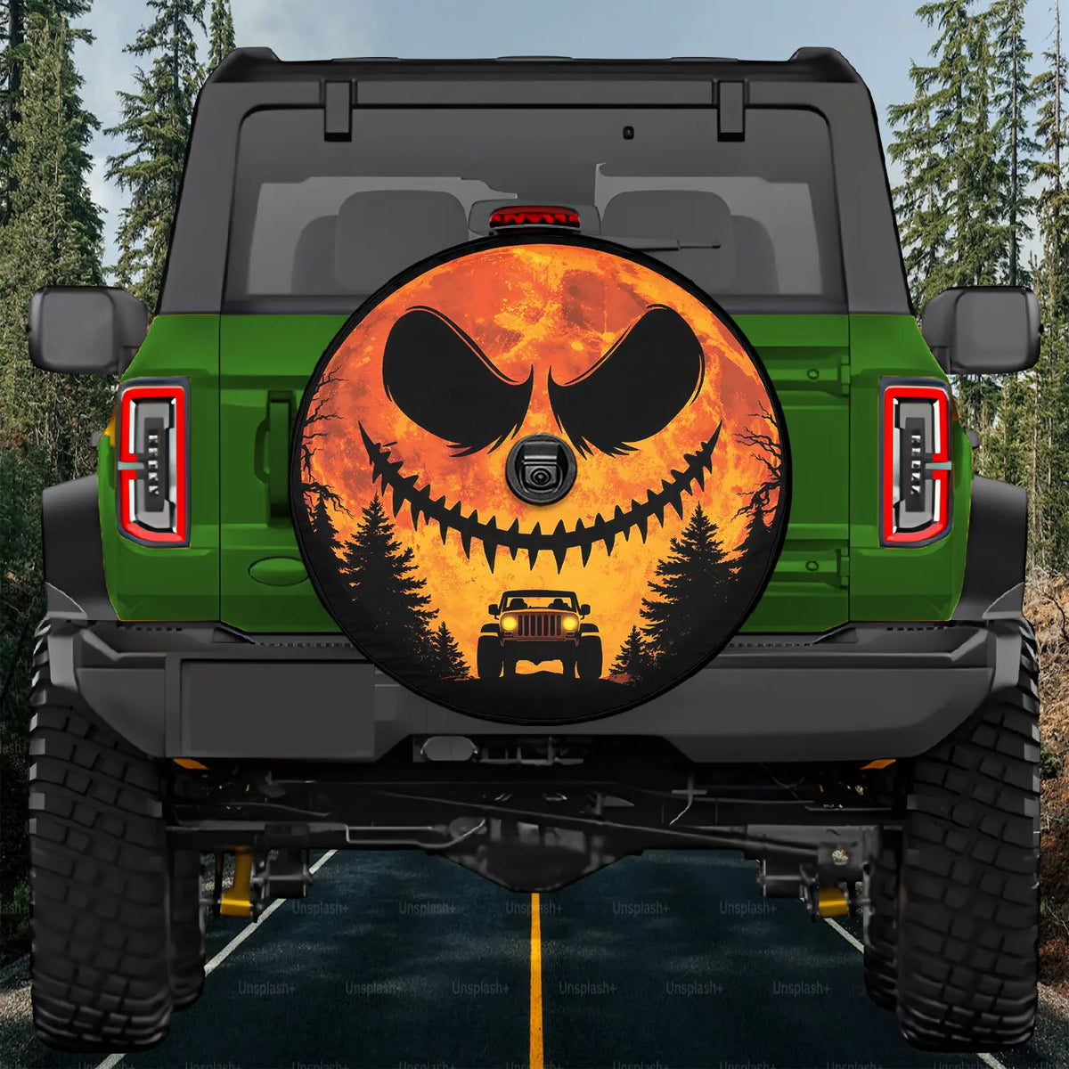 Bronco Halloween tire cover