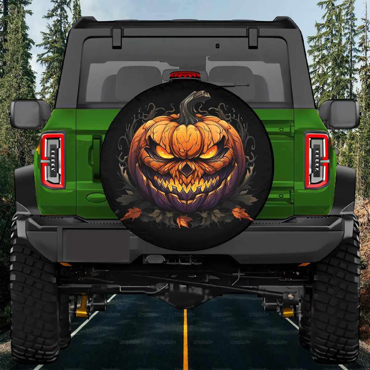 Bronco Halloween Tire Cover