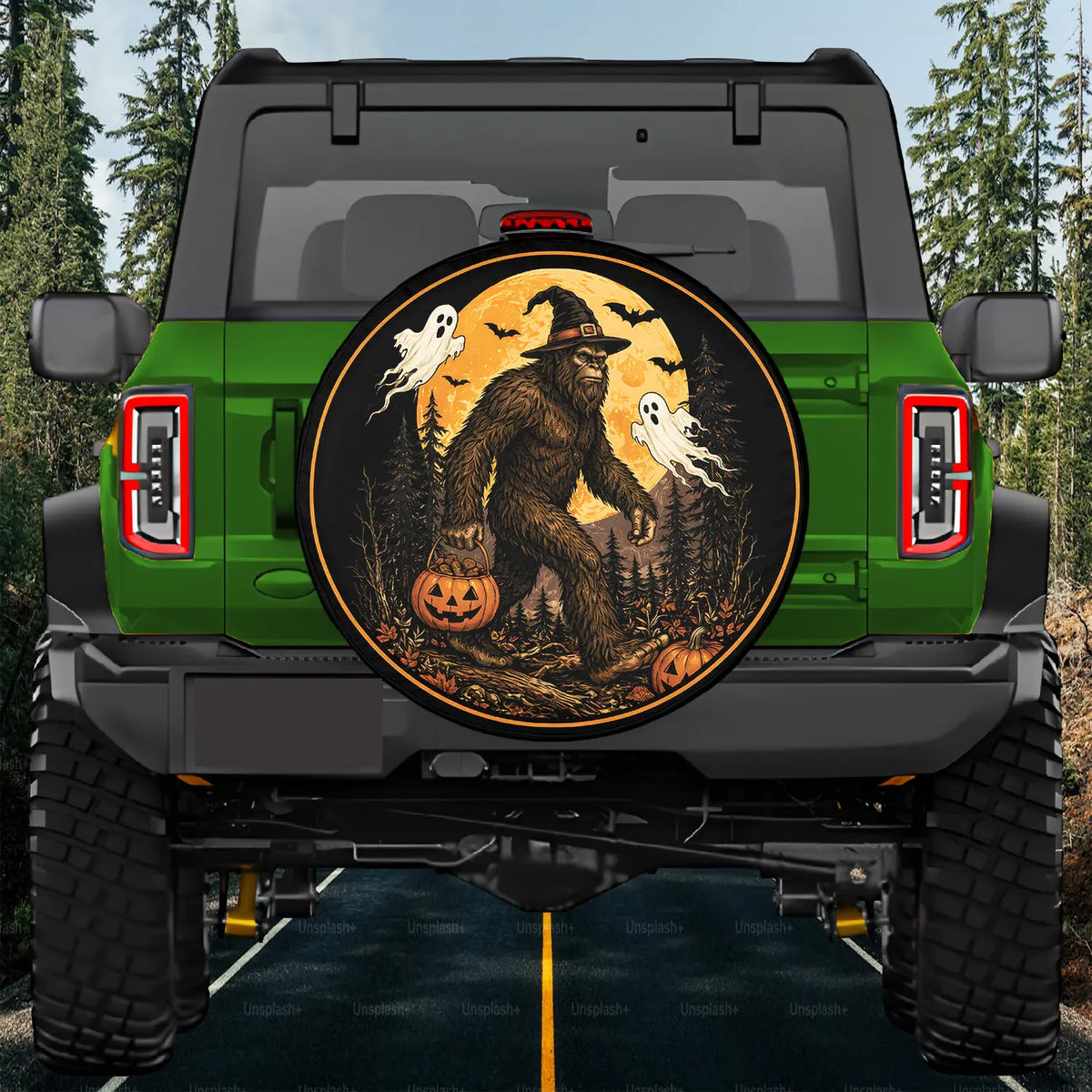 Bigfoot Halloween Tire Cover
