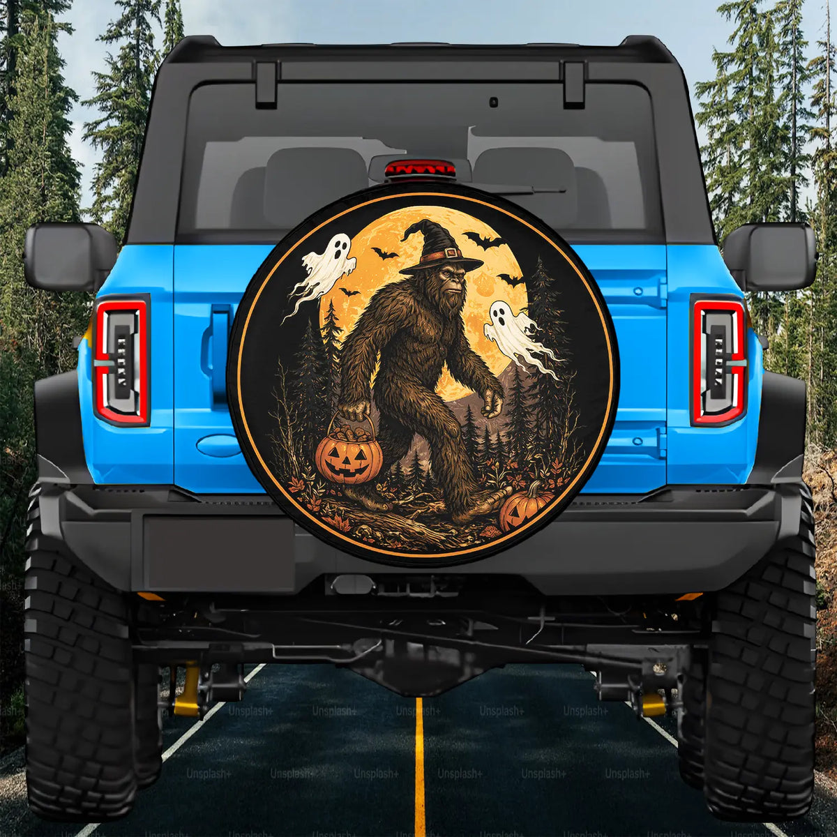 Bigfoot Halloween Tire Cover