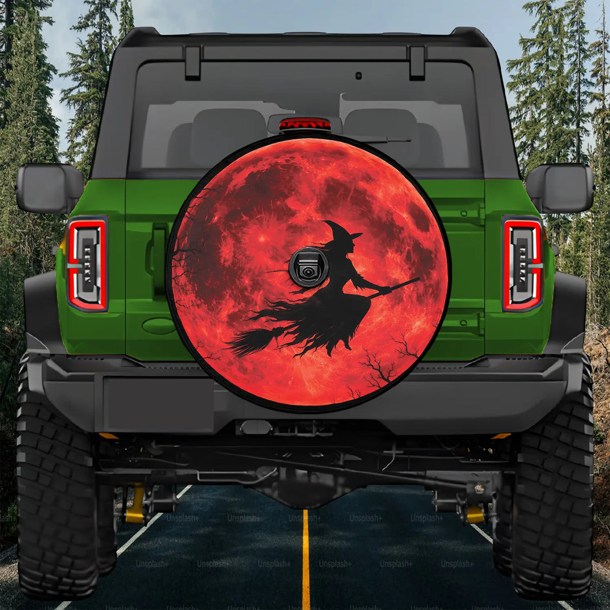 Witch Halloween Tire Cover