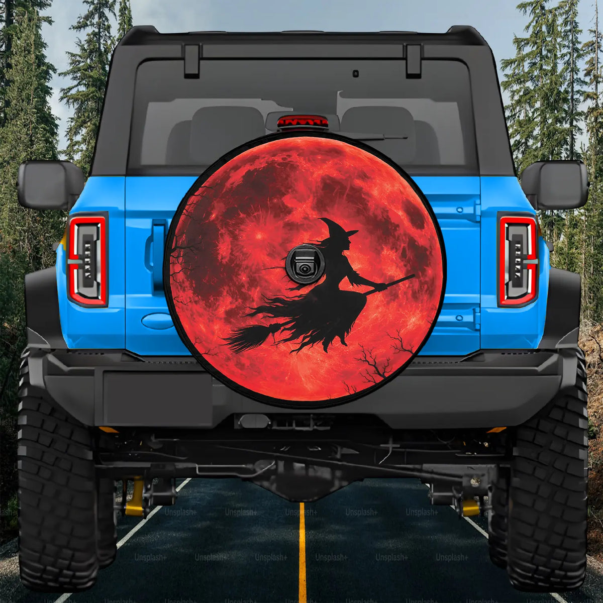 Witch Halloween Tire Cover