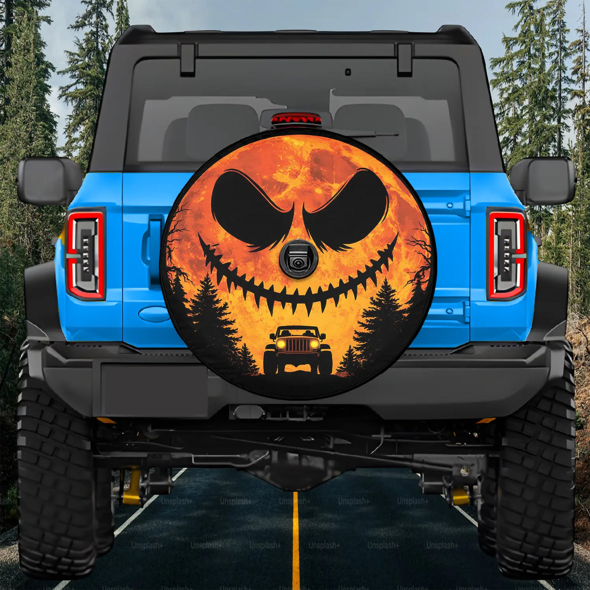 Bronco Halloween tire cover
