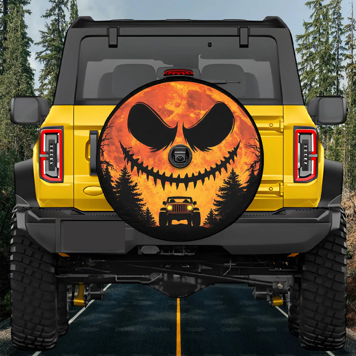 Bronco Halloween tire cover