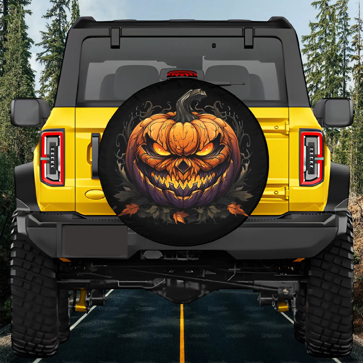 Bronco Halloween Tire Cover