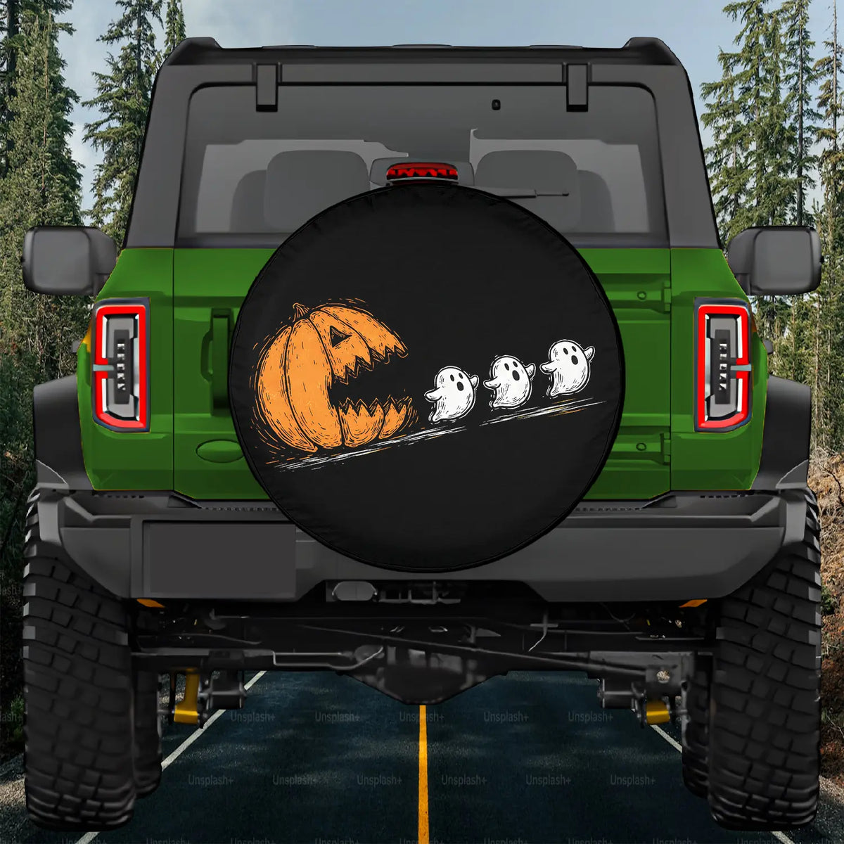 Jack O lantern Tire Cover