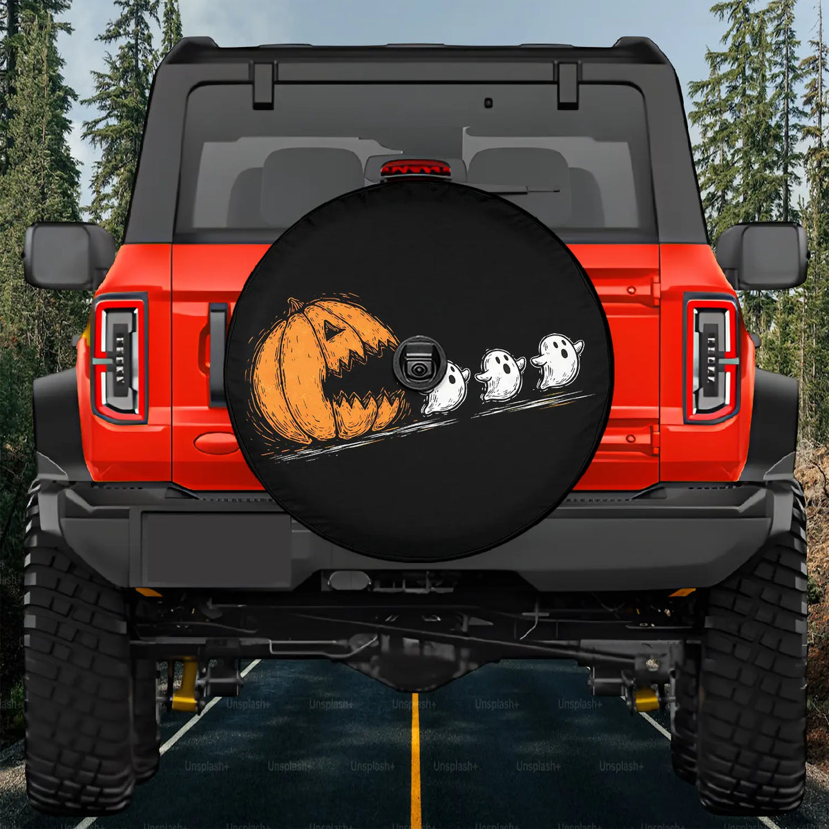 Jack O lantern Tire Cover