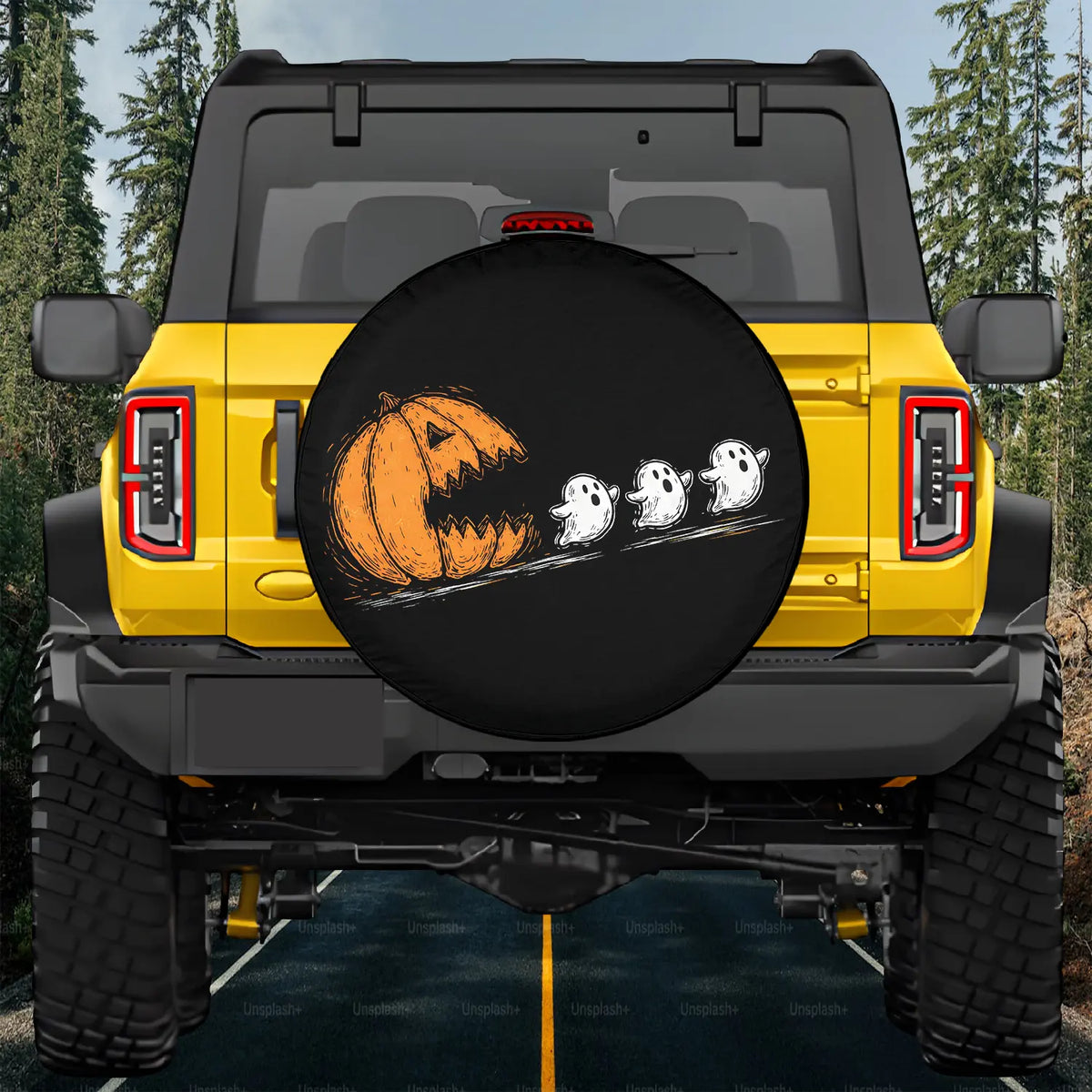 Jack O lantern Tire Cover
