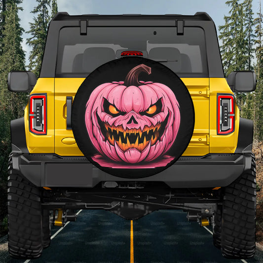 Pink Halloween Tire Cover