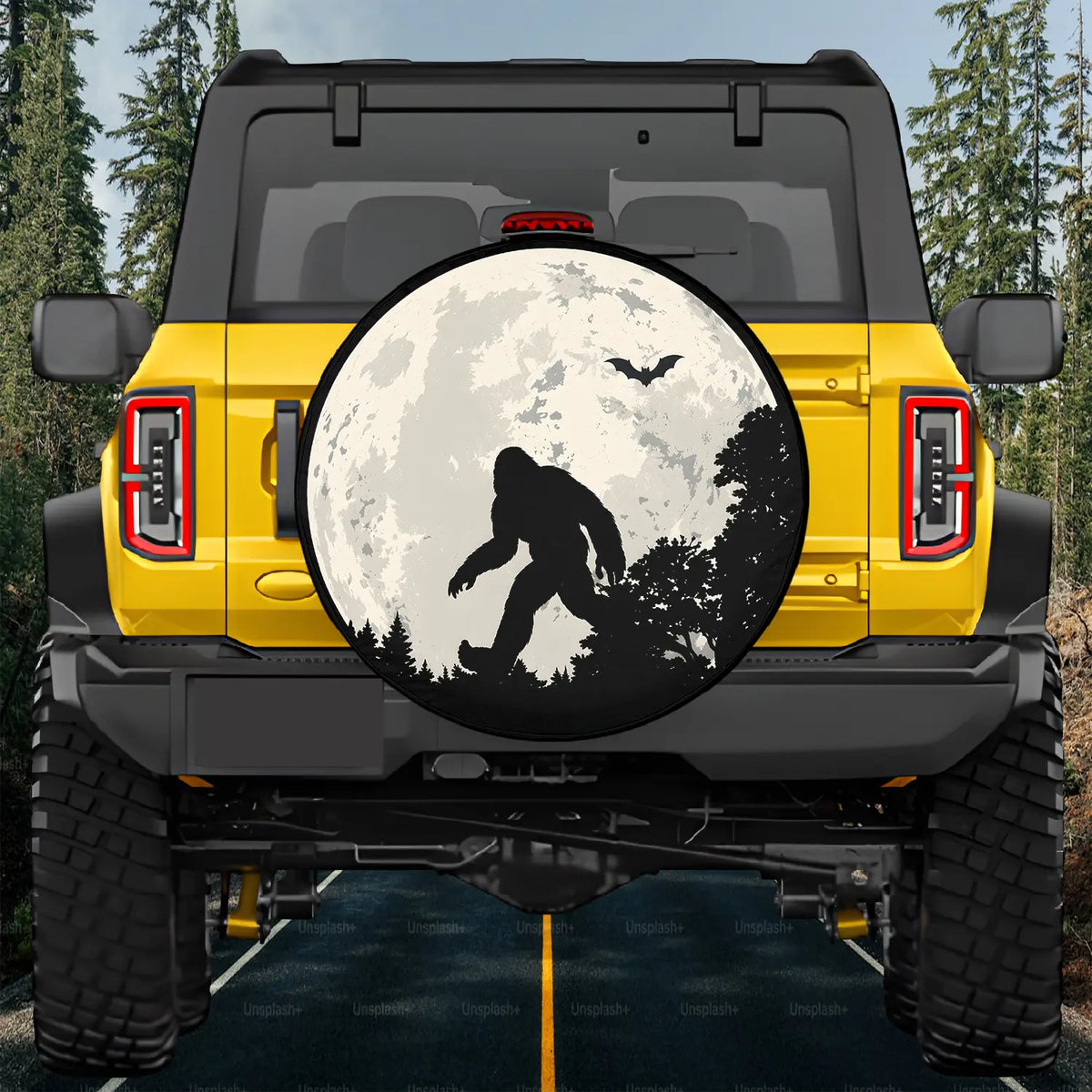Sasquatch Halloween Tire Cover