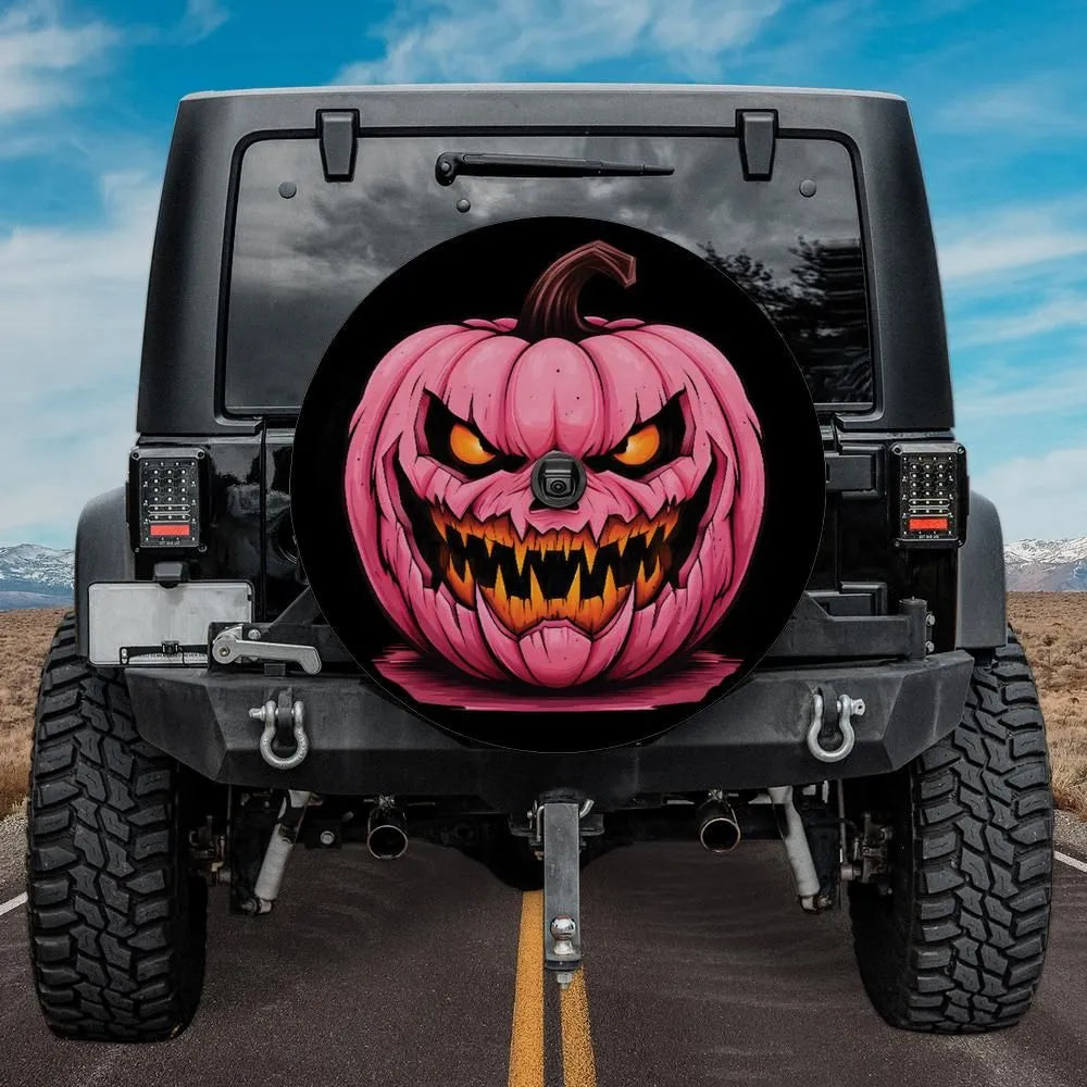 Halloween Pumpkin Tire Cover