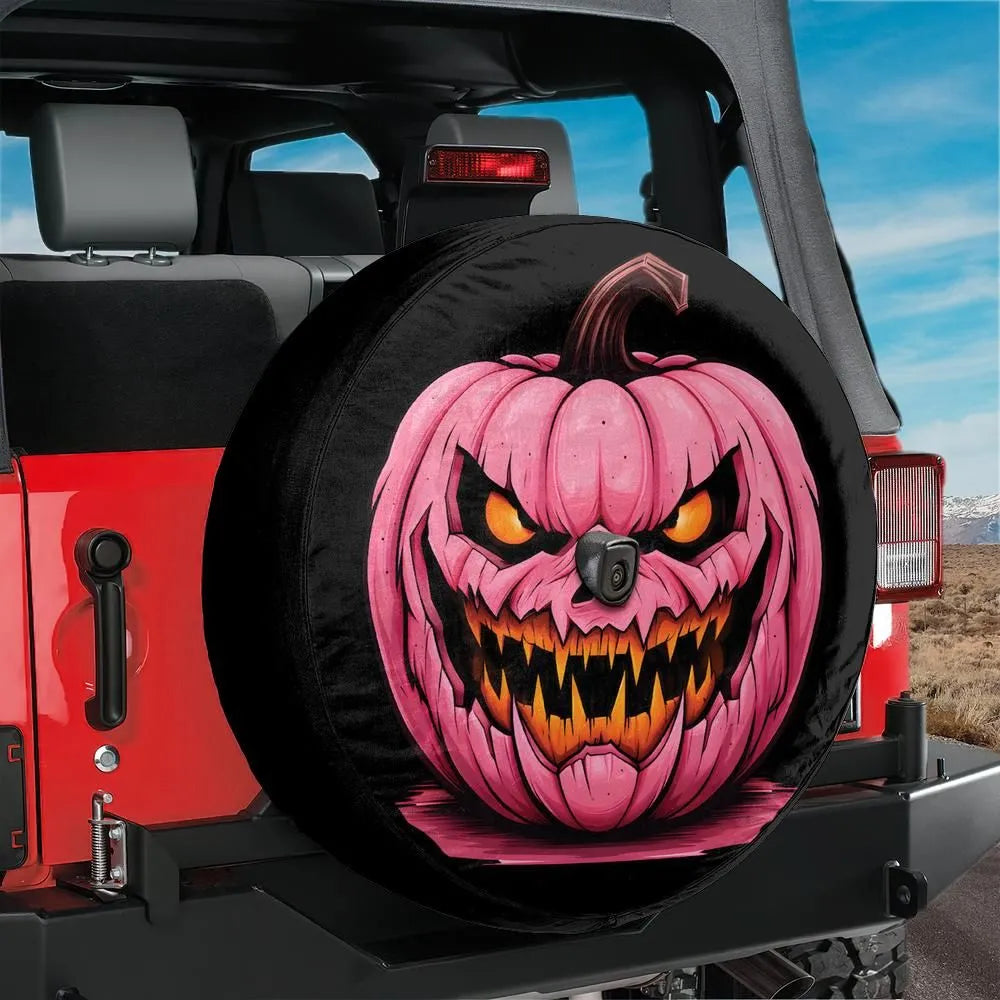 Halloween Pumpkin Tire Cover