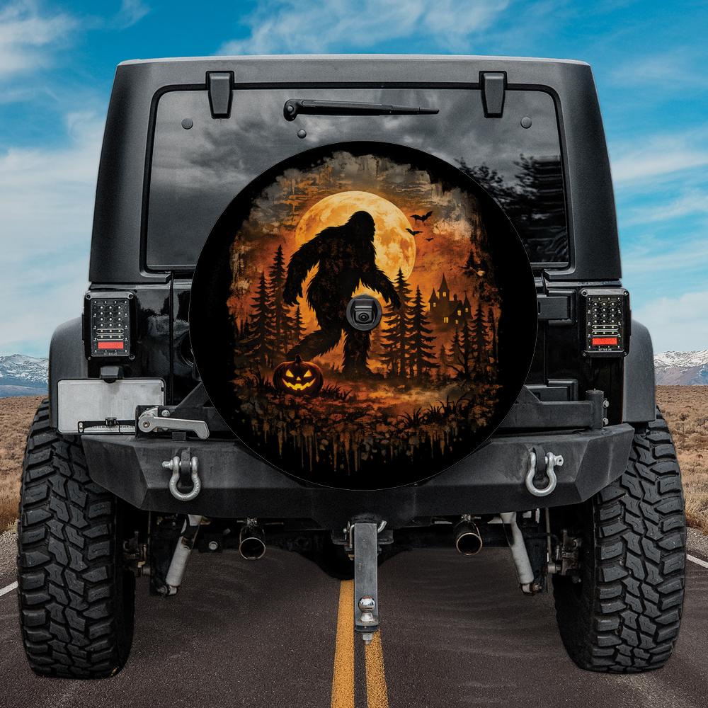 Bronco Sasquatch Halloween tire cover