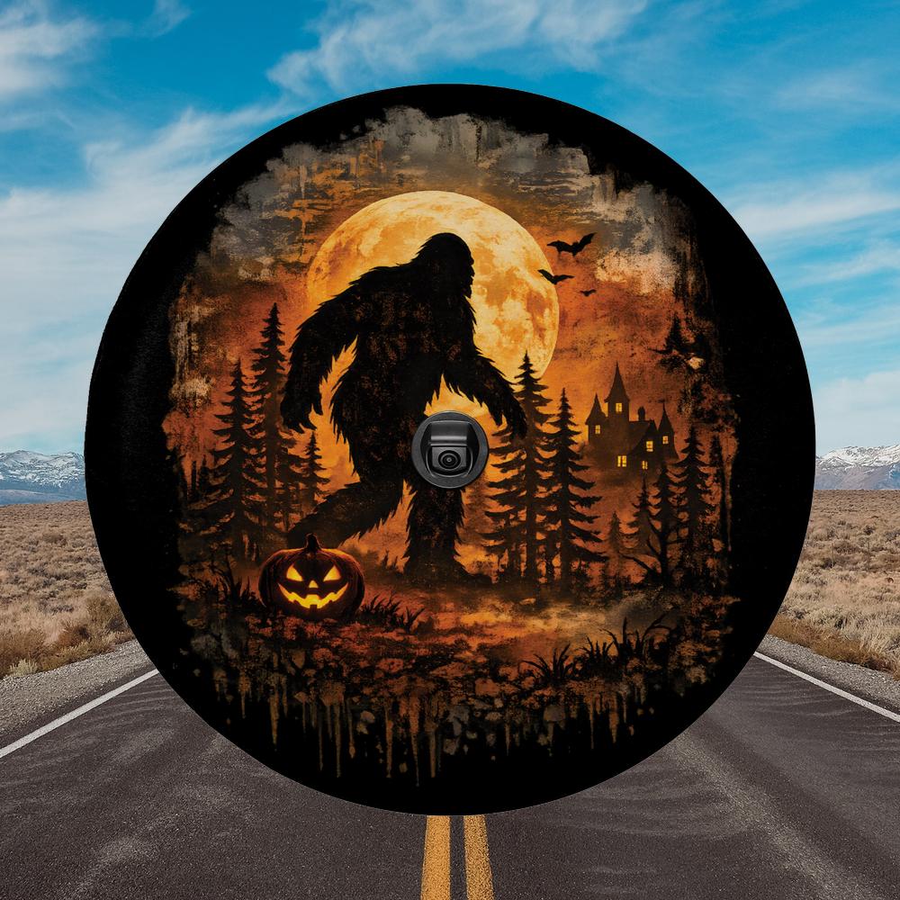 Bronco Sasquatch Halloween tire cover