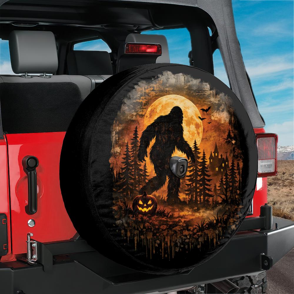 Bronco Sasquatch Halloween tire cover