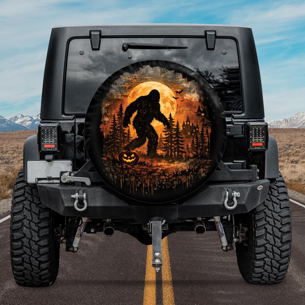 Bronco Sasquatch Halloween tire cover