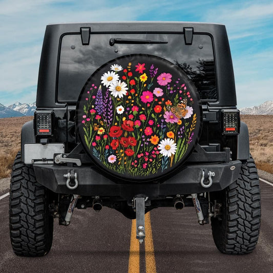 Wild Flower Spare Tire Cover