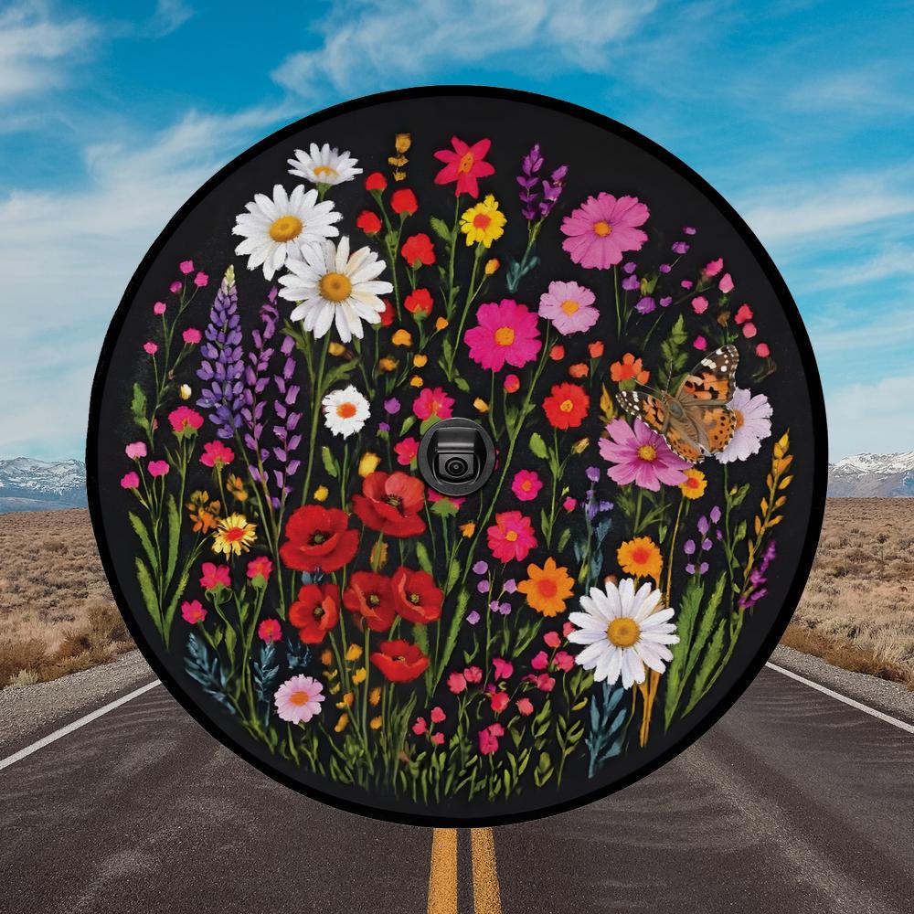 Wild Flower Spare Tire Cover
