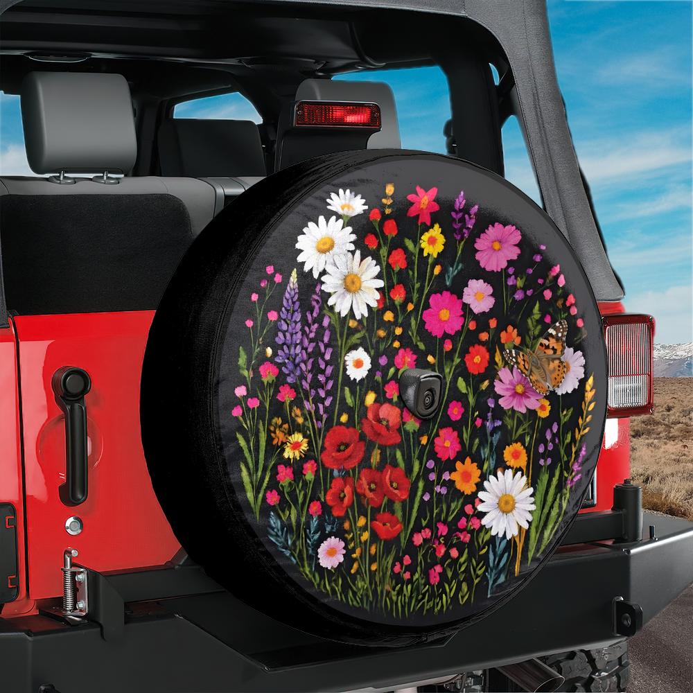 Wild Flower Spare Tire Cover